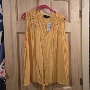 NWT Lane Bryant Tie Front Top